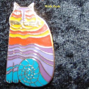Laurel Burch "Rainbow Cats" Pin